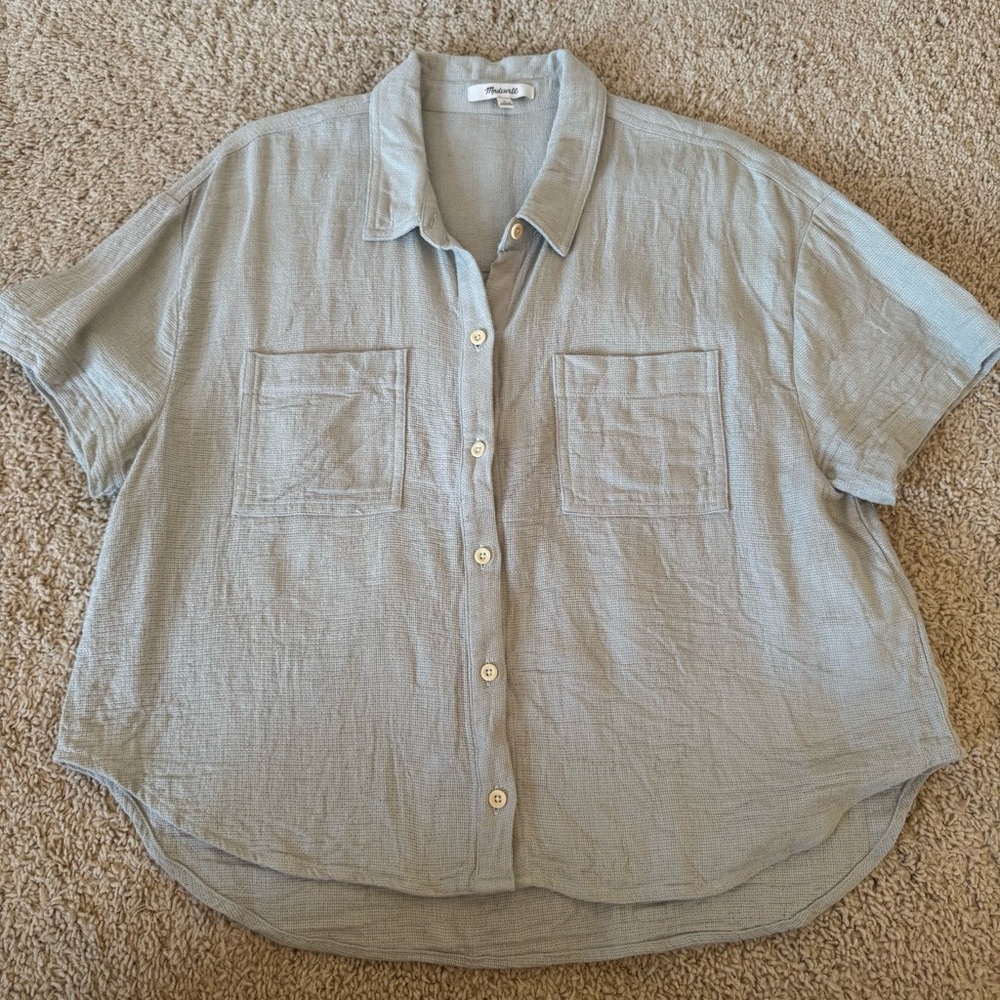 Mint Button-Up Shirt